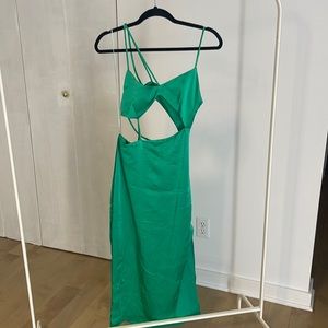 Green dress from Zara